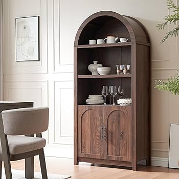 【美品】DARCEY FIR ARCH CABINET / アーチ キャビネット Amazon.com: Sunny Designs Arched Display Cabinet with Doors